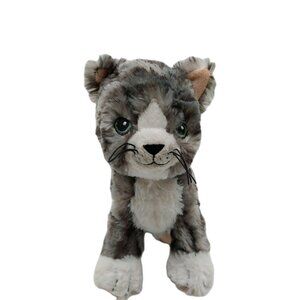 IKEA Lilleplutt Cat Plush Tiger Kitten Kitty 9" Gray Striped